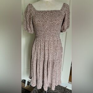 JAPNA/ fit & flare dress/small/ wear on our off shoulder/ ruffled hem